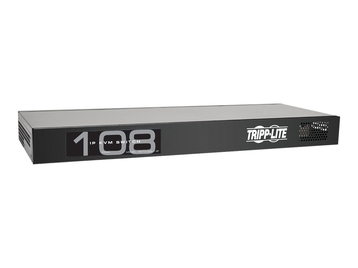 Tripp Lite 8-Port IP Cat5 KVM Switch Compact 1+1 User Rackmount - KVM switch - 8 ports - rack-mountable - TAA Compliant