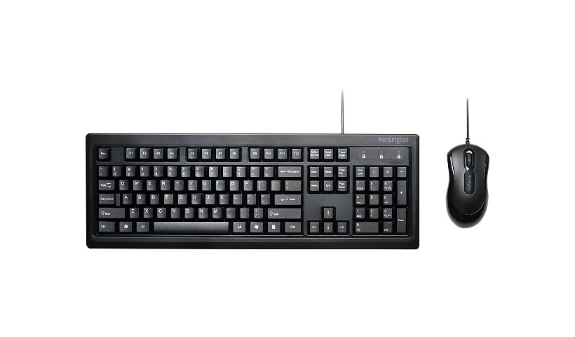 Kensington Keyboard for Life Desktop Set - keyboard and mouse set - black