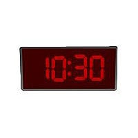 Valcom - clock - rectangular - electronic - wall mountable - 14.25 in x 9.76 in - black