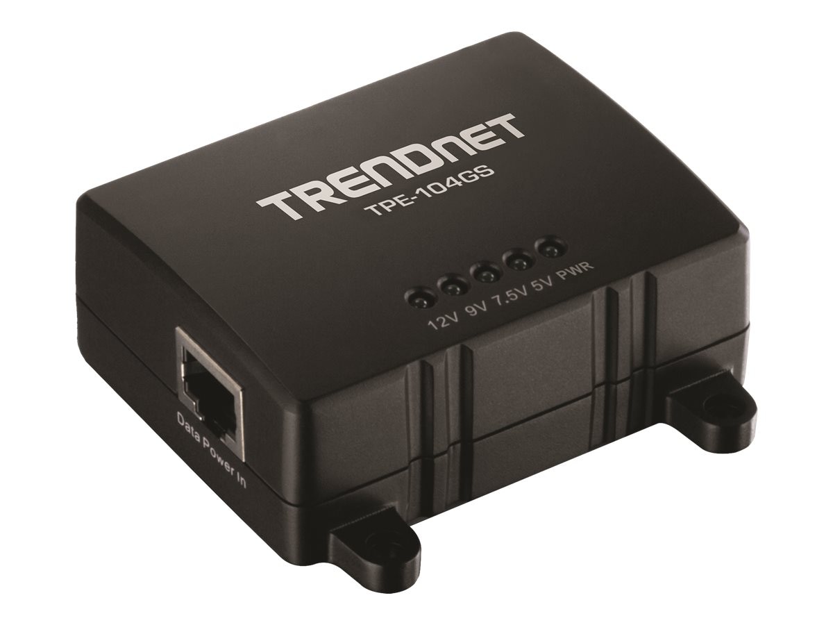 TRENDnet Gigabit PoE Splitter, 1 x Gigabit PoE Input Port, 1 x Gigabit Output Port, Up to 100m (328 ft), Supports 5V,