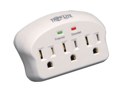 Tripp Lite Surge Protector Wallmount Direct Plug In 3 Outlet 660 Joules