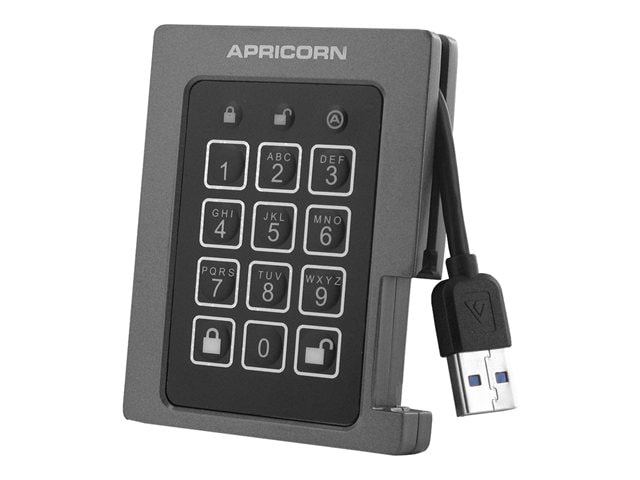 Apricorn Aegis Padlock SSD ASSD-3PL256-240F - SSD - 240 GB - USB 3.0
