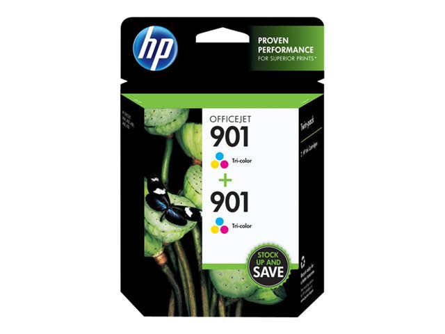 HP 901 Twin-pack - 2-pack - color (cyan, magenta, yellow) - original - ink cartridge