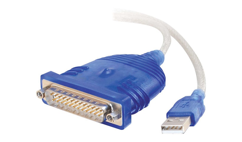 C2G 6ft USB to Serial Adapter - USB to DB25 Serial RS232 Cable - M/M