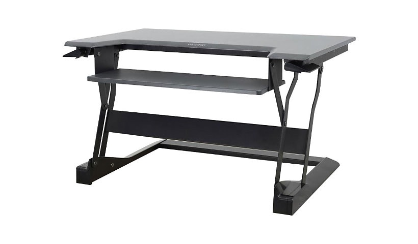 Ergotron WorkFit-T Medium - standing desk converter - dark gray - gray, black