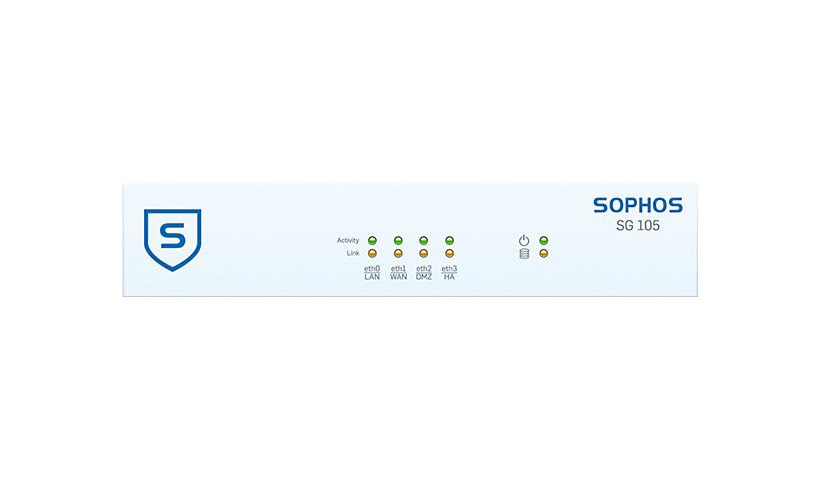 Sophos SG 105w - security appliance - Wi-Fi - with 1 year TotalProtect