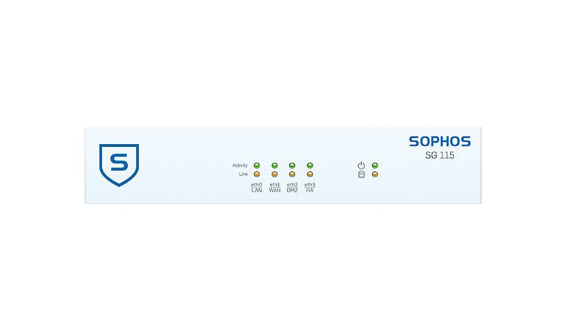 Sophos SG 115w - security appliance - with 1 year TotalProtect