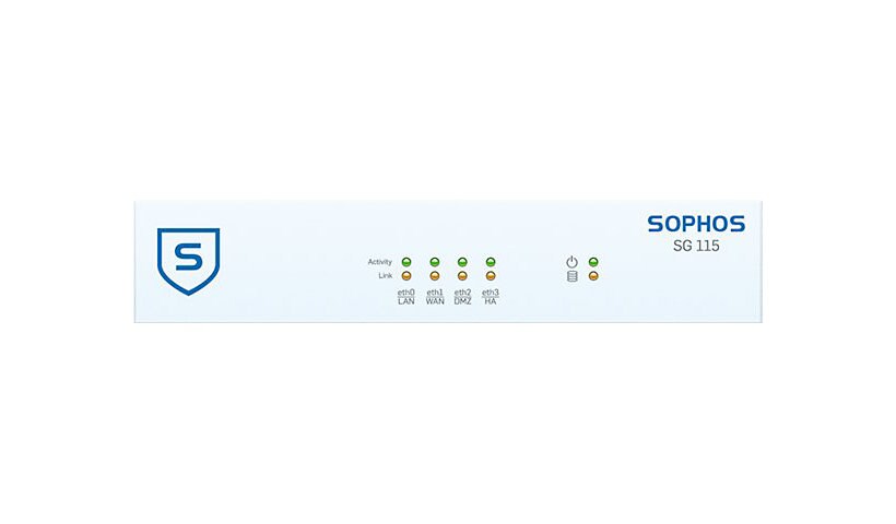 Sophos SG 115w - security appliance - Wi-Fi - with 2 years TotalProtect