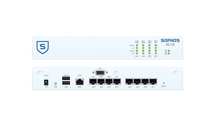 Sophos SG 125w - security appliance - Wi-Fi 5 - with 3 years TotalProtect