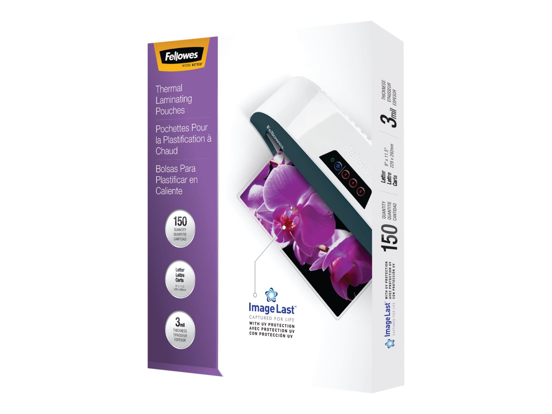 Fellowes ImageLast Premium Pouch - Letter - 150-pack - clear - 9 in x 11.5 in - glossy laminating pouches