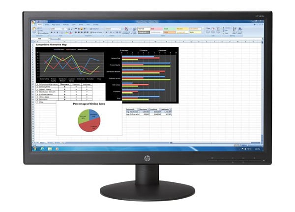 HP SB V241P 23.6" LED-backlit LCD - Black