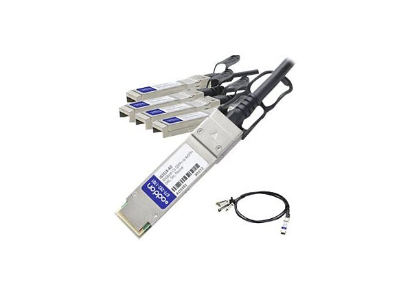 AddOn 5m HP Compatible QSFP+ Breakout DAC - direct attach cable - 5 m