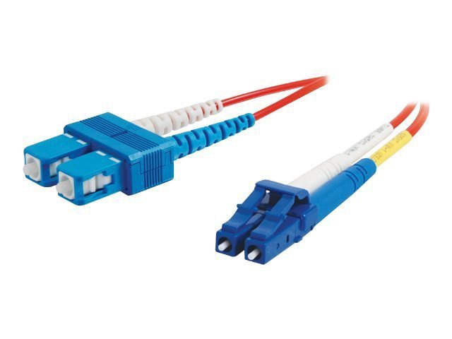 C2G 3m LC-SC 9/125 OS1 Duplex Single-Mode PVC Fiber Optic Cable - Red - patch cable - 10 ft - red