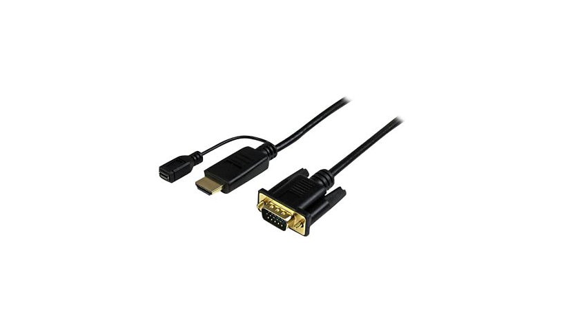 StarTech.com HDMI to VGA Cable - 3 ft / 1m - 1080p - 1920 x 1200 - Active HDMI Cable - Monitor Cable - Computer Cable