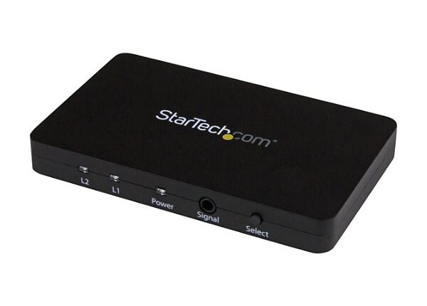 StarTech.com Automatic Video Switch w/ Aluminum Housing and MHL Support - 4K 30Hz - video/audio switch - 2 ports