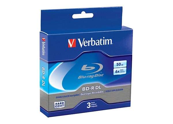 Verbatim - BD-R DL x 3 - 50 GB - storage media