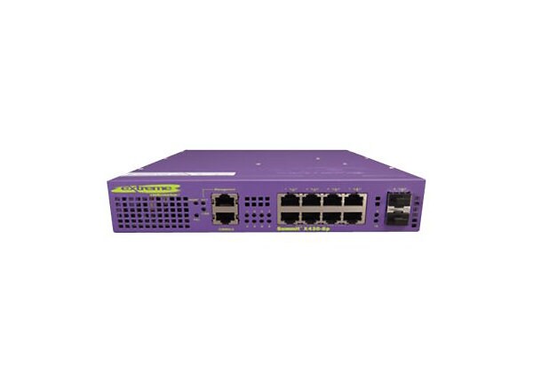 Extreme Networks Summit X430-8p - switch - 8 ports - managed - rack-mountable