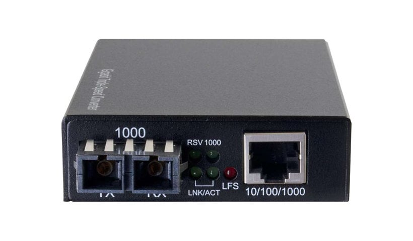 C2G 10/100/1000 Base-Tx to 1000Base LC Gigabit Media Converter - fiber medi