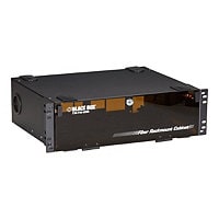 Black Box 3U Fiber Rackmount Locking Enclosure, 19", 12-Slot, Slide Tray