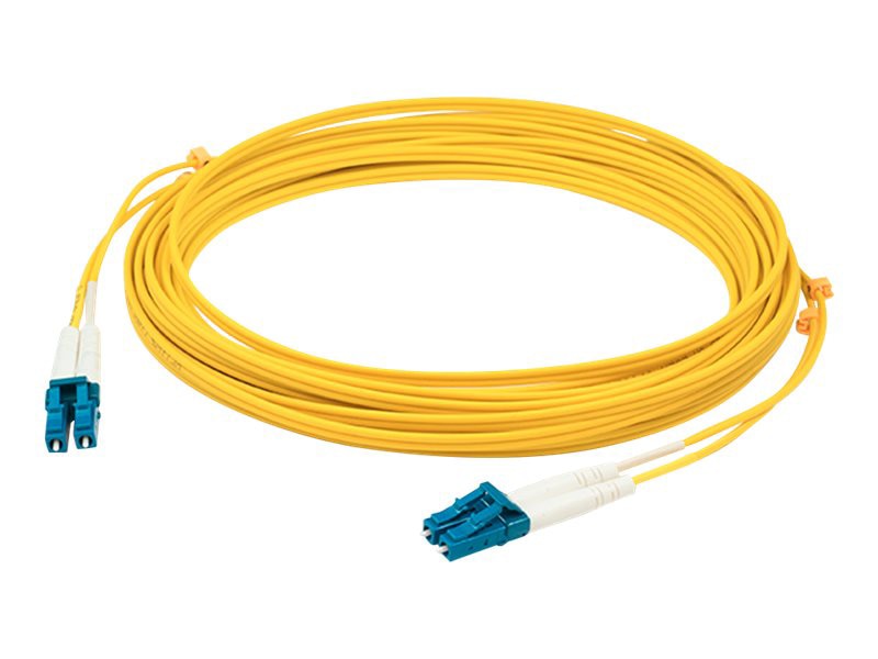 AddOn 3m LC to LC Yellow OS2 Duplex OFNR (Riser-Rated) SMF Fiber Patch Cable