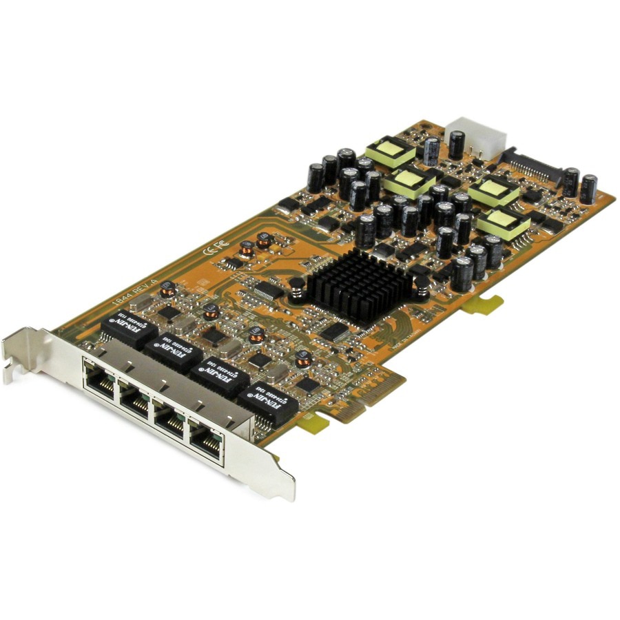 StarTech.com 4 Port Gigabit PoE PCIe Network Card - PSE PCI Express NIC