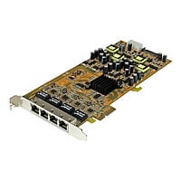 StarTech.com 4 Port Gigabit PoE PCIe Network Card - PSE PCI Express NIC - n