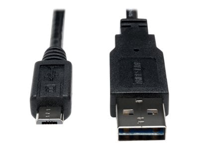 Eaton Tripp Lite Series Universal Reversible USB 2.0 Cable, 28/24AWG (Reversible A to 5Pin Micro B M/M), 1 ft. (0.31 m)