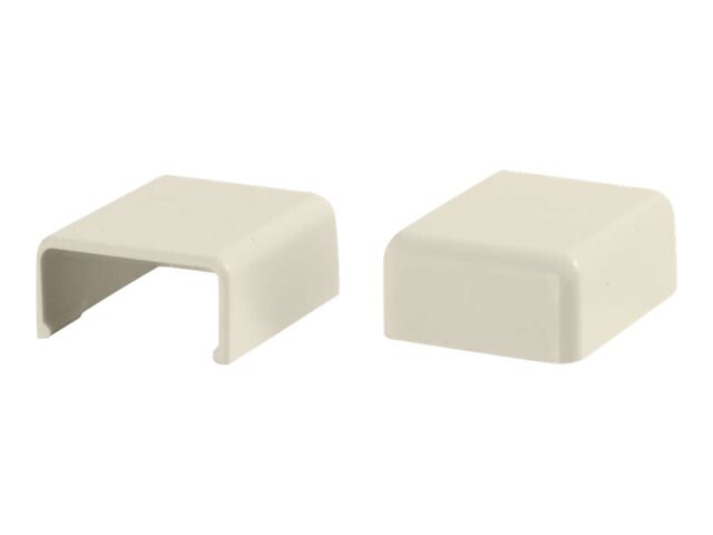 C2G 2 Pack Wiremold Uniduct 2700 Blank End Fitting - Ivory - cable raceway