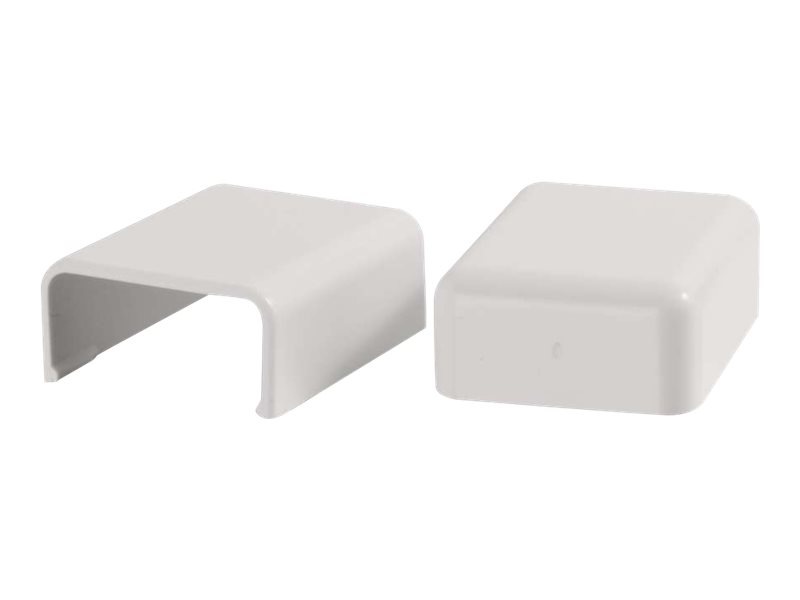 C2G 2 Pack Wiremold Uniduct 2800 Blank End Fitting - White - cable raceway blank end fitting