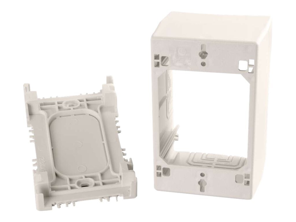 C2G Wiremold Uniduct Single Gang Extra Deep Junction Box - Fog White - cabl