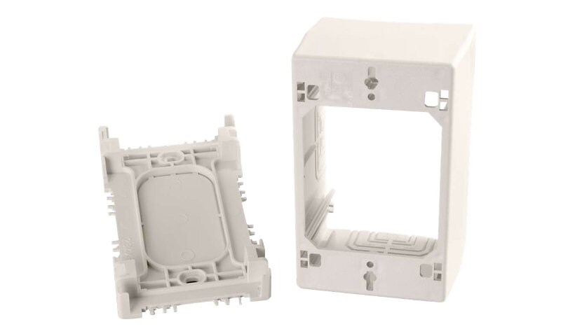 C2G Wiremold Uniduct Single Gang Extra Deep Junction Box - Fog White - cabl