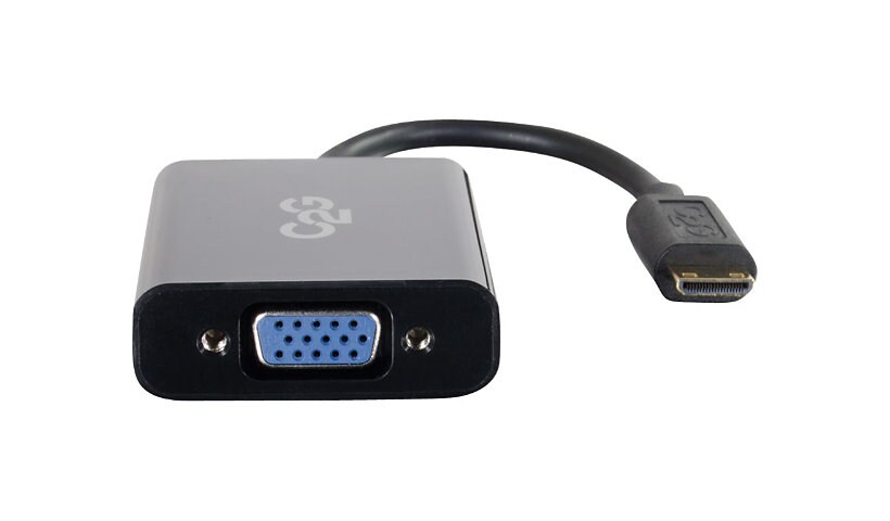 C2G 8in HDMI Mini to VGA and Audio Adapter Converter Dongle - Black - video