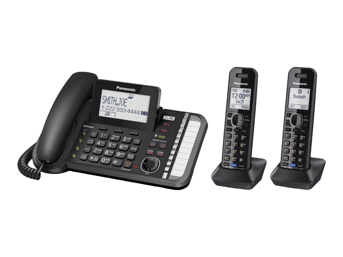 Panasonic KX-TG9582 - corded/cordless - answering system - with Bluetooth interface with caller ID/call waiting + 2
