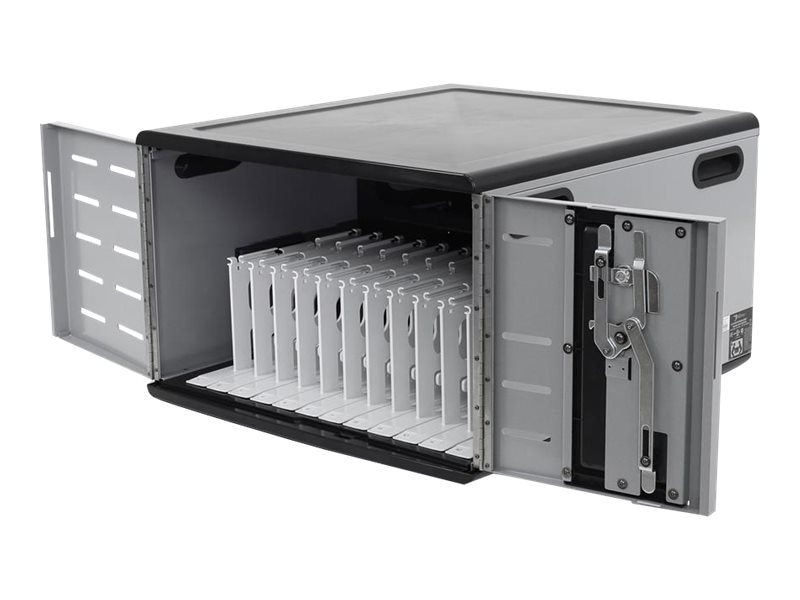Thumbnail 2 of 8 for Ergotron Zip12 Charging Desktop Cabinet cabinet unit - for 12 tablets / notebooks - black, silver