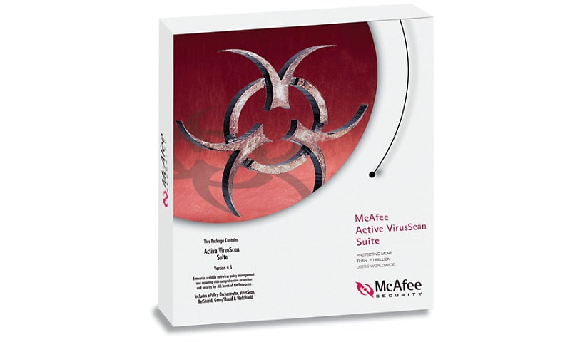 McAfee Active VirusScan Suite (v. 4.5) - subscription license (2 years) - 5