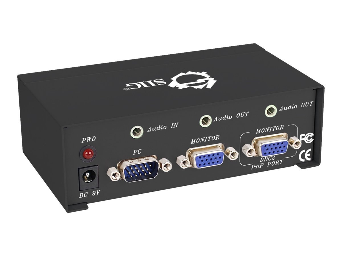 SIIG 1x2 VGA & Audio Splitter - video/audio splitter - 2 ports
