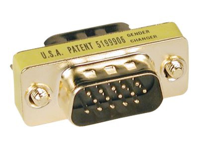 Tripp Lite Compact / Slimline Gold VGA Video Gender Changer Connector M/M