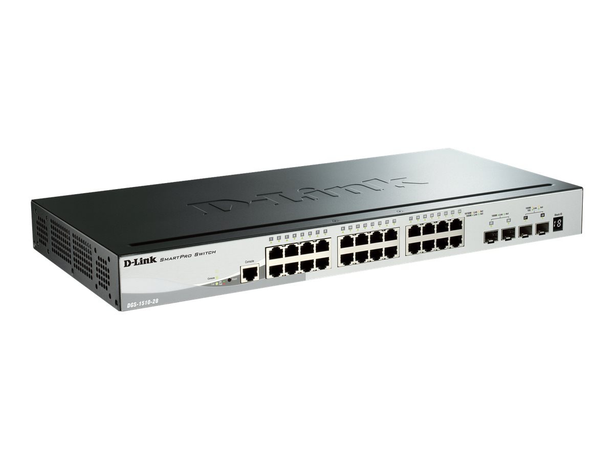 D-Link SmartPro DGS-1510-28X - switch - 28 ports - managed - rack-mountable