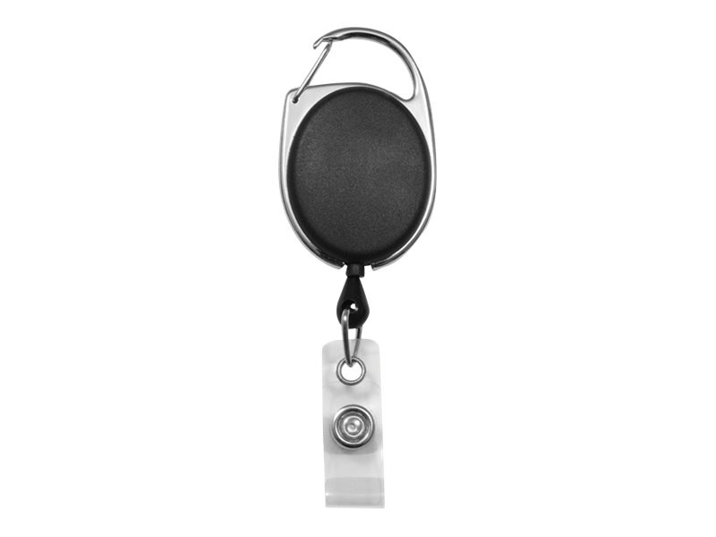  Chrome (Plastic) Badge Reel W/ Clear Vinyl Strap