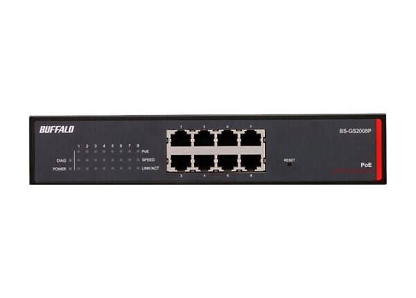 BUFFALO 8PORT GIG POE WEB SMART SWIT