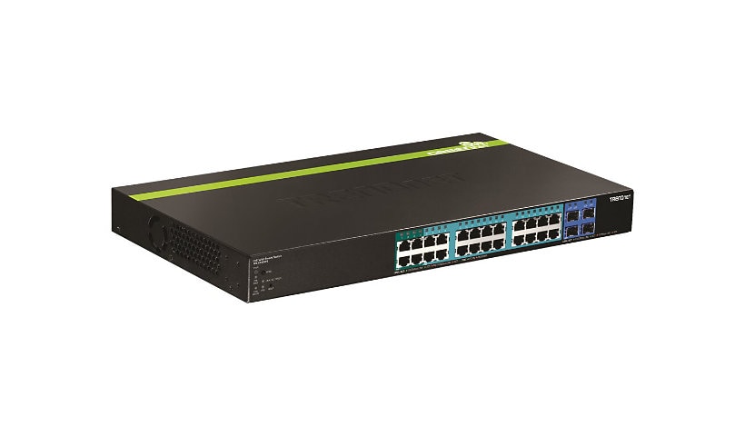 TRENDnet TPE TPE-2840WS 28-Port Gigabit Web Smart PoE+ Switch - switch - 28 ports - managed - rack-mountable - TAA