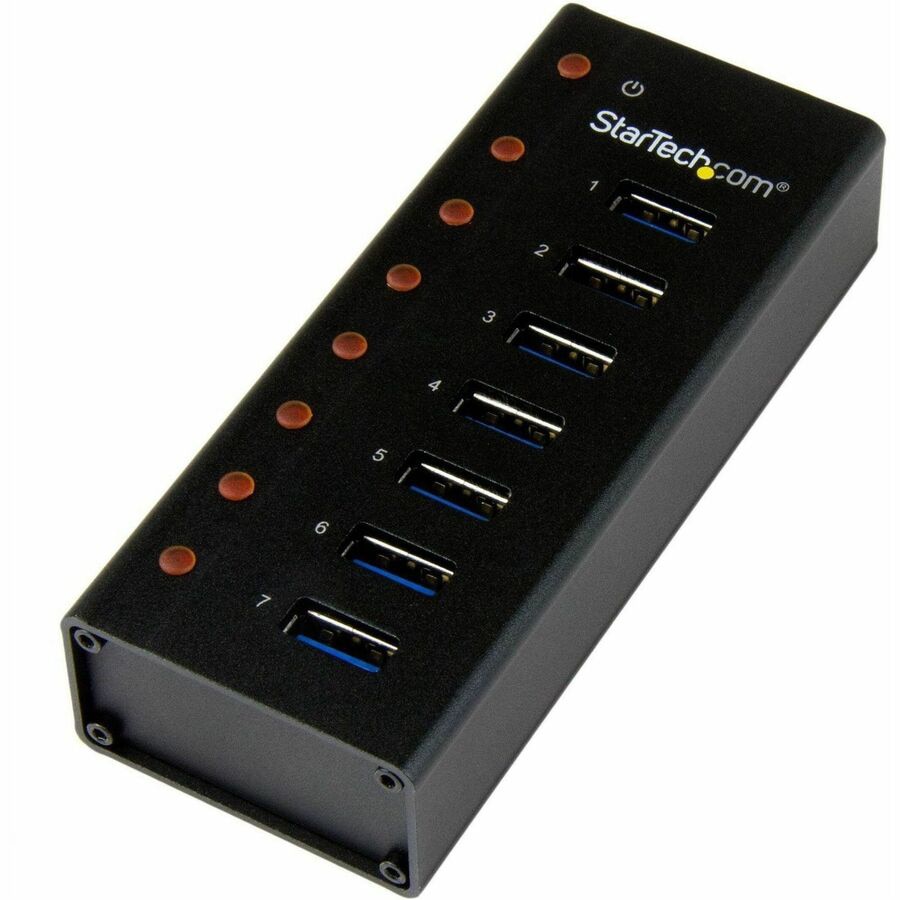 StarTech.com 7 Port USB 3.0 Hub (5 Gbps) - Metal Enclosure - Desktop or Wal