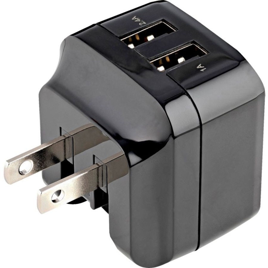 StarTech.com Dual Port USB Wall Charger 17W/3.4A – Travel Charger 110V/220V