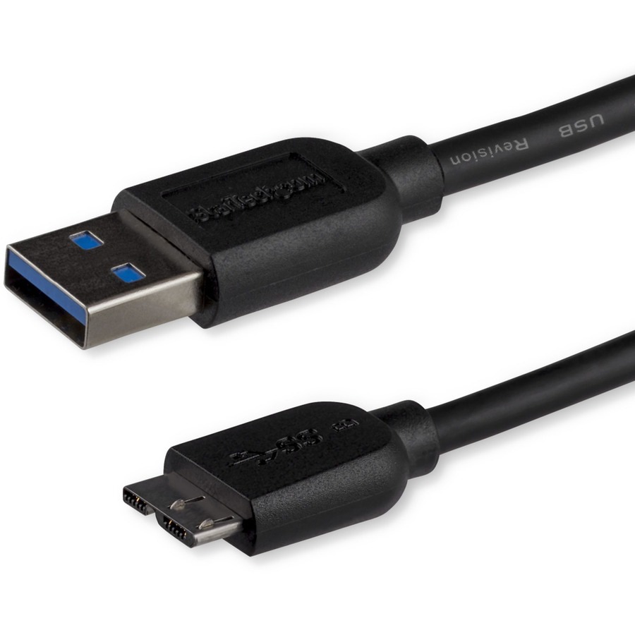 StarTech.com 3m 10ft Slim USB 3.0 (5Gbps) A to Micro B Cable M/M - Mobile Charge Sync USB 3.0 Micro B Cable