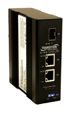 Lantronix SI-IES-121D-LRT - fiber media converter - 1GbE, 100Mb LAN, 10Mb LAN - TAA Compliant