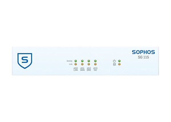 Sophos SG 115w - security appliance - with 1 year TotalProtect
