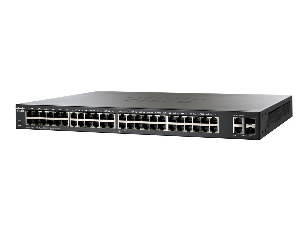 Cisco 220 Series SF220-48P - switch - 48 ports - managed - rack-mountable