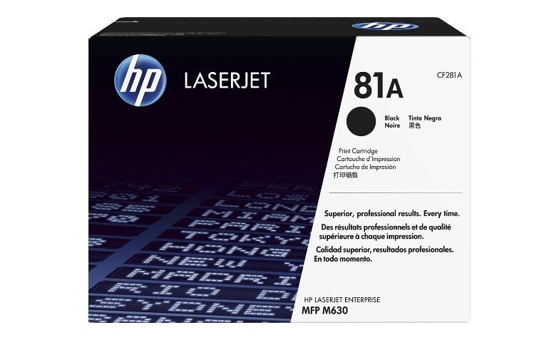 HP 81A - black - - LaserJet - toner cartridge (CF281A) - CF281A Toner Cartridges - CDW.com