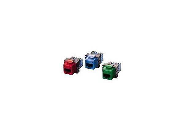 Hubbell Premise Wiring Xcelerator Modular CAT5e Jack, Red (25-pack)