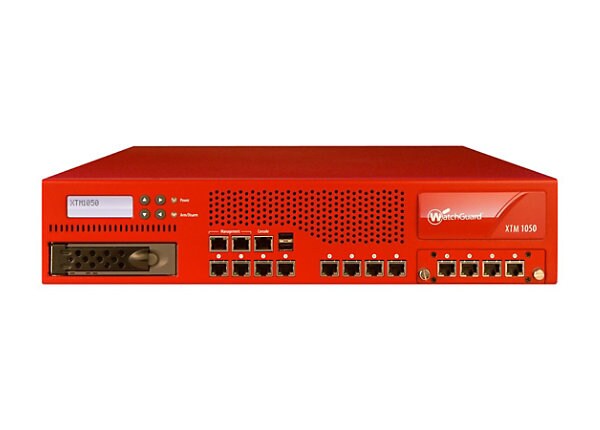 WatchGuard XTM 10 Series 1050 - security appliance - with 3 years LiveSecurity Service